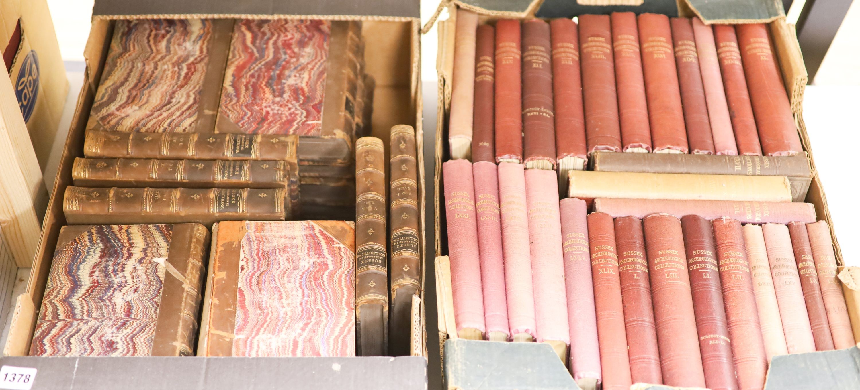 Sussex Archeological Collections, a large collection of vols.